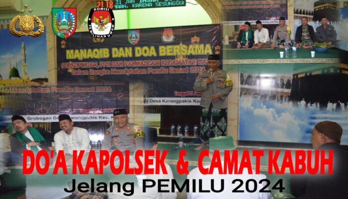 Forkopimcam Kabuh Gelar Doa Bersama Jelang Pemilu Damai 2024