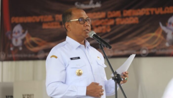 Pj Bupati Jombang Buka Simulasi Pemilu Praktikkan Proses Pemungutan Suara