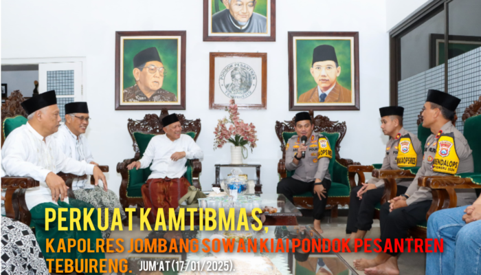 Perkuat Kamtibmas, Kapolres Jombang Sowan Kiai Pondok Pesantren Tebuireng