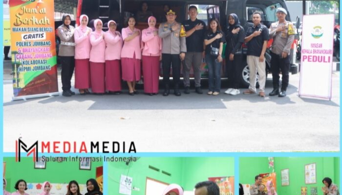 Wujudkan Asta Cita, Polres Jombang Berkolaborasi Dengan HIPMI Berbagi Makanan Bergizi di TK Bhayangkari
