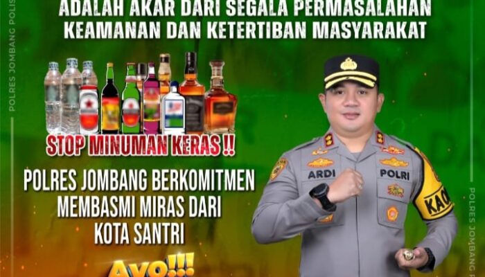 Kapolres Jombang Tegas Berantas Peredaran Miras, Dimulai dari Internal Kepolisian