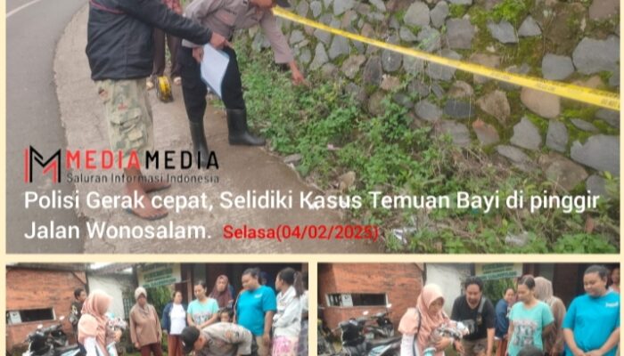 Polisi Selidiki Kasus Temuan Bayi di pinggir Jalan Wonosalam