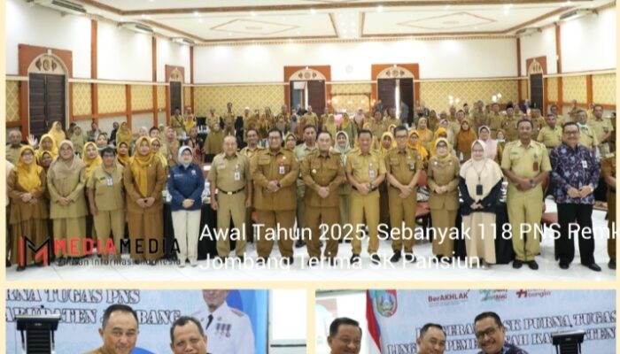 Awal Tahun 2025, Sebanyak 118 PNS Pemkab Jombang Terima SK Pansiun