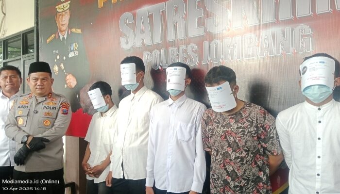 Polres Jombang Amankan 7 Remaja Tersangka Pengeroyokan di Jalan Pattimura Sengon