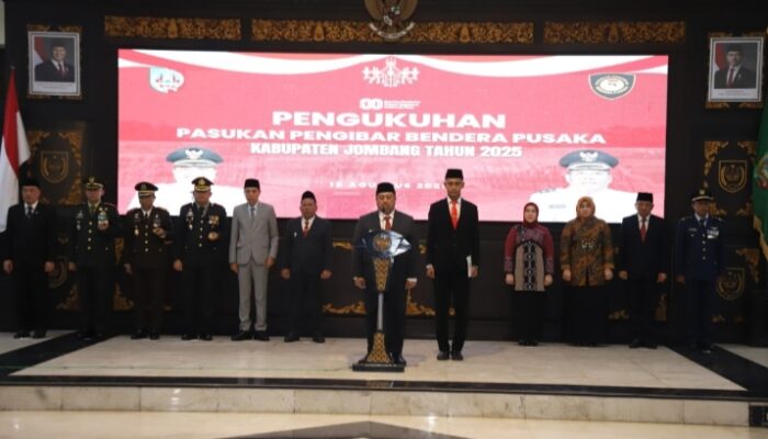 Calon Paskibraka Jombang Dikukuhkan, Siap Kibarkan Merah Putih di HUT ke-80 RI