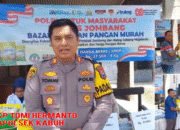 Polsek Kabuh Gelar Bazar Gerakan Pangan Murah, 2 Ton Beras Ludes Terjual.