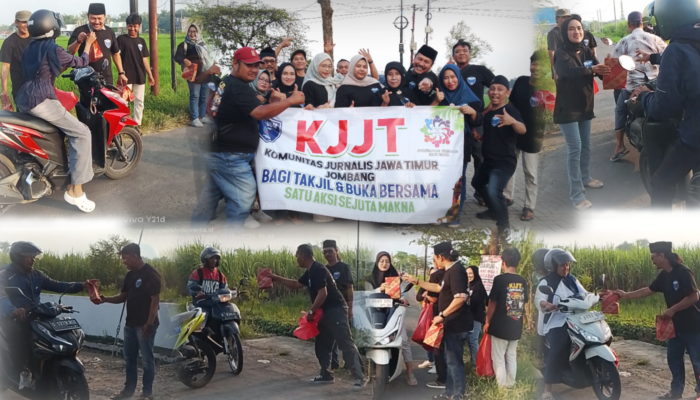 Wujud Kepedulian Ramadan, KJJT Jombang Adakan Bagi Takjil dan Bukber