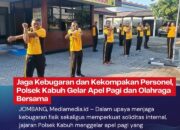 Jaga Kebugaran dan Kekompakan Personel, Polsek Kabuh Gelar Apel Pagi dan Olahraga Bersama