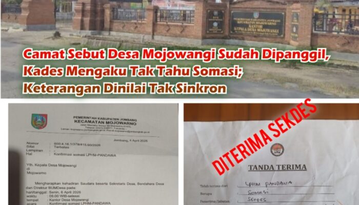 Camat Sebut Desa Mojowangi Sudah Dipanggil, Kades Mengaku Tak Tahu Somasi; Keterangan Dinilai Tak Sinkron