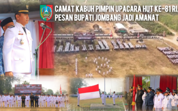 Camat Kabuh Pimpin Upacara HUT ke-81 RI, Pesan Bupati Jombang Jadi Amanat