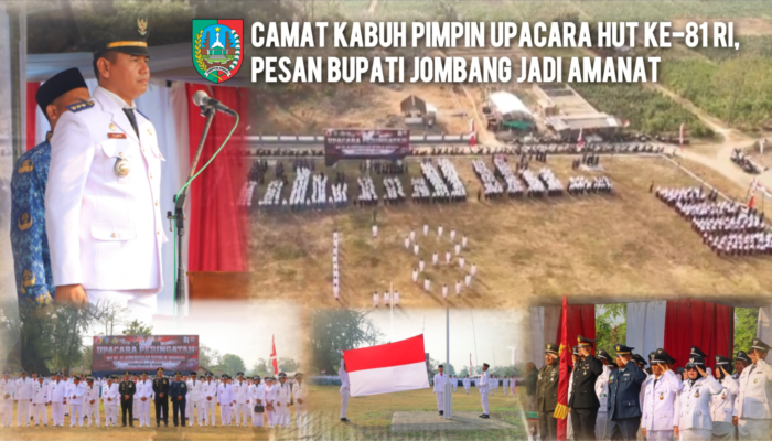 Camat Kabuh Pimpin Upacara HUT ke-81 RI, Pesan Bupati Jombang Jadi Amanat